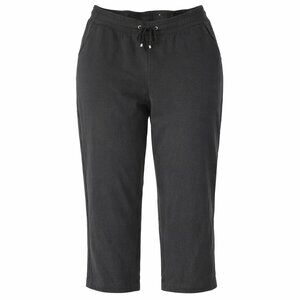 Croft & Barrow Crop Pants Stretch Black PL Petite Large drawstring comfy